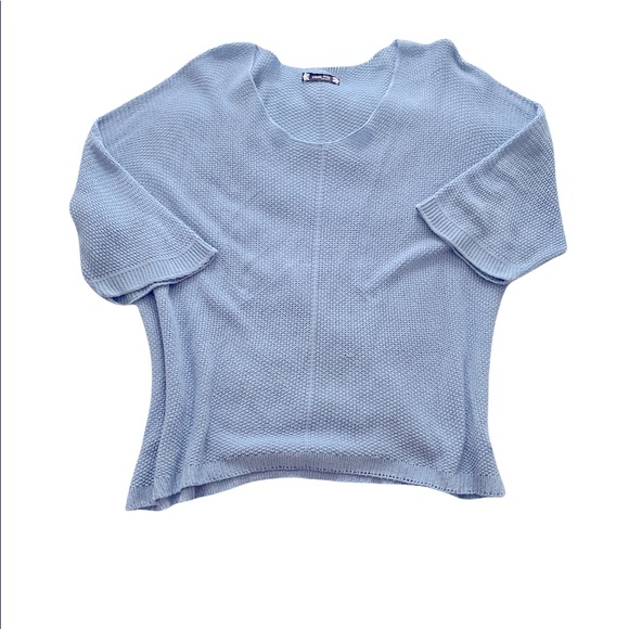 ☁️ Stylish & comfy light blue knitted sweater - Picture 4 of 8